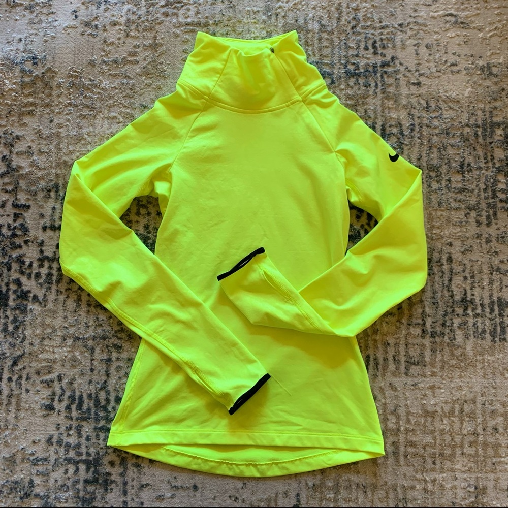 Nike DRI FIT Pullover Size XS Neon Yellow